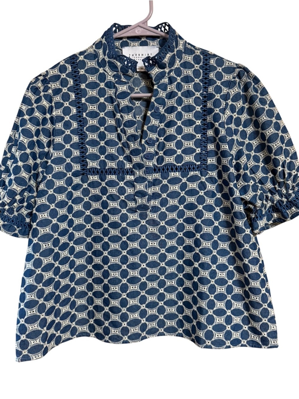 The Shirt by Rochelle Behrens Chambre Geometric Cottagecore Blouse XS